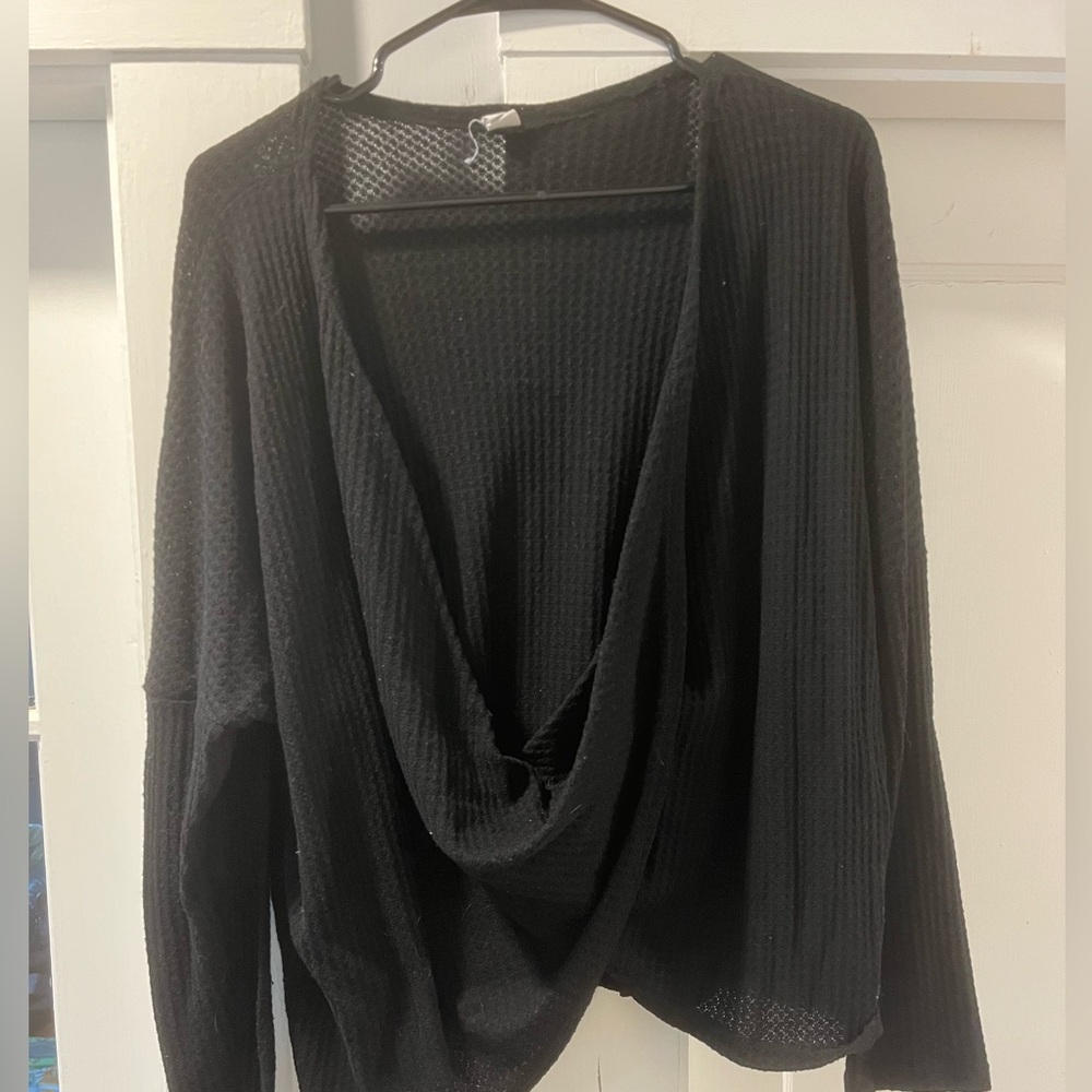 crisscrossed sweater